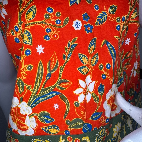 Tory Burch Red and Yellow Boxy Floral Tank Top - Picture 7 of 14